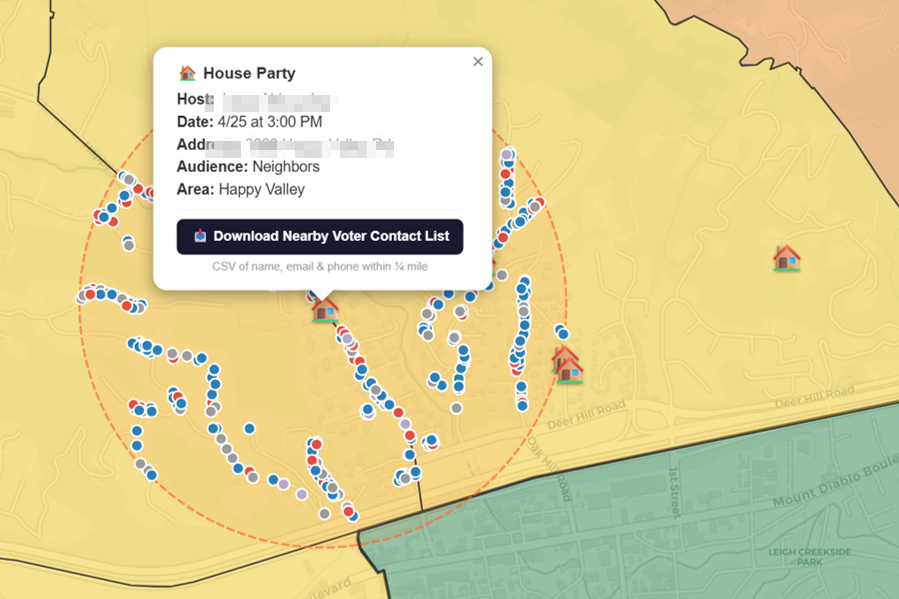House party density map — Lafayette Measure H