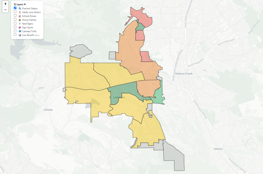 Precinct targeting map — Lafayette Measure H